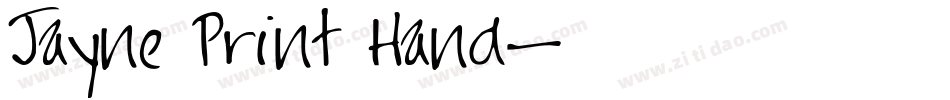 Jayne Print Hand字体转换